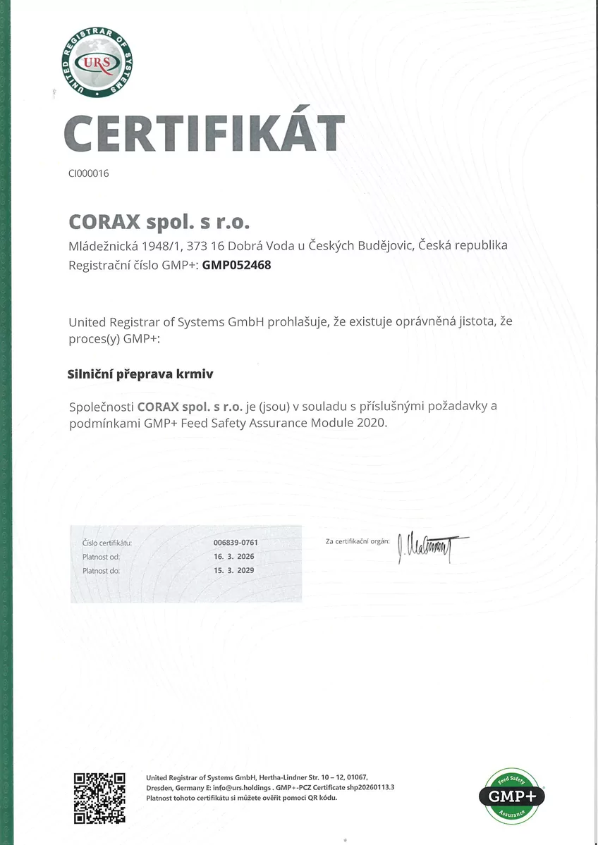 GMP certifikát CZ