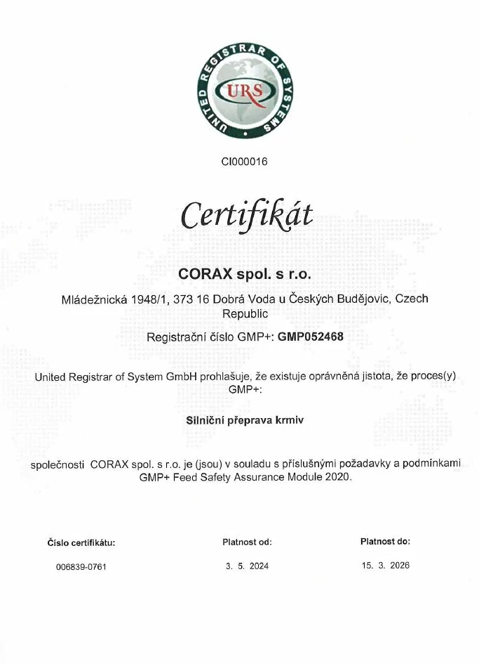 GMP certifikát CZ